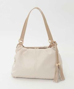 MK MICHEL KLEIN BAG / エムケーミッシェルクランバッグ トートバッグ | タッセル付きタックデザイントートバッグ