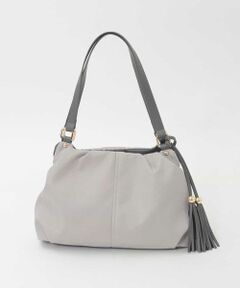 MK MICHEL KLEIN BAG / エムケーミッシェルクランバッグ トートバッグ | タッセル付きタックデザイントートバッグ