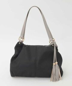 MK MICHEL KLEIN BAG / エムケーミッシェルクランバッグ トートバッグ | タッセル付きタックデザイントートバッグ