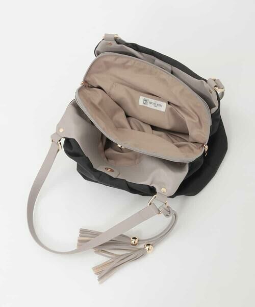 MK MICHEL KLEIN BAG / エムケーミッシェルクランバッグ トートバッグ | タッセル付きタックデザイントートバッグ | 詳細11