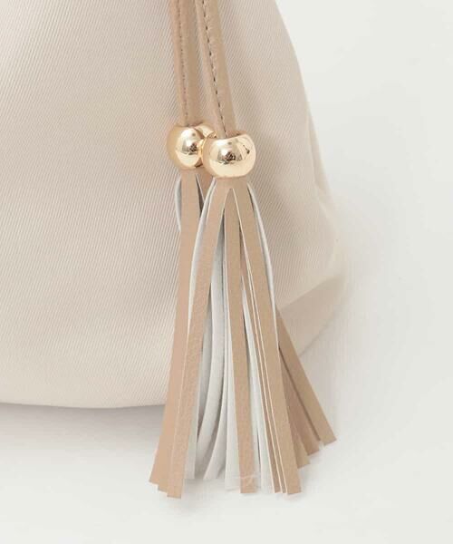 MK MICHEL KLEIN BAG / エムケーミッシェルクランバッグ トートバッグ | タッセル付きタックデザイントートバッグ | 詳細5