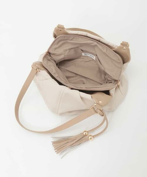 MK MICHEL KLEIN BAG / エムケーミッシェルクランバッグ トートバッグ | タッセル付きタックデザイントートバッグ | 詳細7