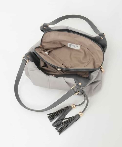MK MICHEL KLEIN BAG / エムケーミッシェルクランバッグ トートバッグ | タッセル付きタックデザイントートバッグ | 詳細9