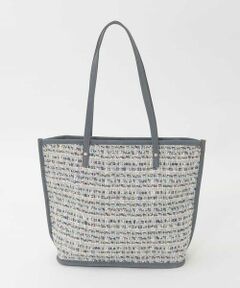 MK MICHEL KLEIN BAG / エムケーミッシェルクランバッグ トートバッグ | [軽量/A4収納可]ツイードデザイントートバッグ