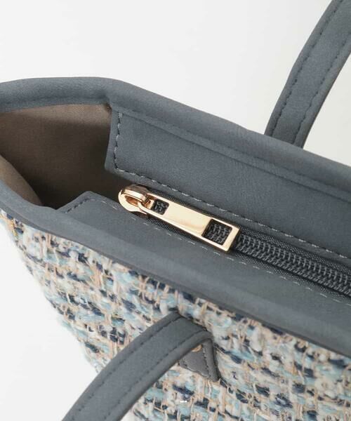 MK MICHEL KLEIN BAG / エムケーミッシェルクランバッグ トートバッグ | [軽量/A4収納可]ツイードデザイントートバッグ | 詳細3