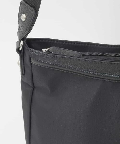 MK MICHEL KLEIN BAG / エムケーミッシェルクランバッグ ショルダーバッグ | [撥水/軽量]ラウンドデザインレザーナイロンショルダー | 詳細10