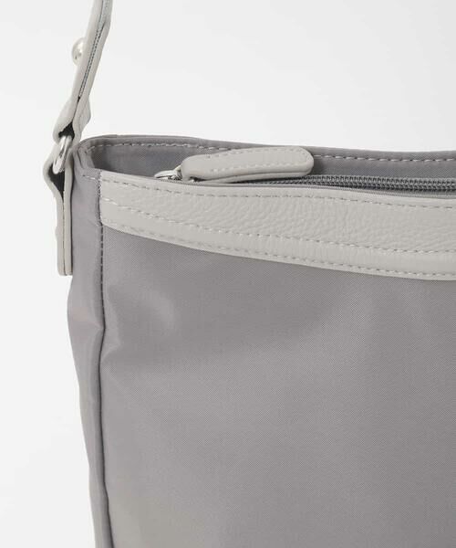 MK MICHEL KLEIN BAG / エムケーミッシェルクランバッグ ショルダーバッグ | [撥水/軽量]ラウンドデザインレザーナイロンショルダー | 詳細12