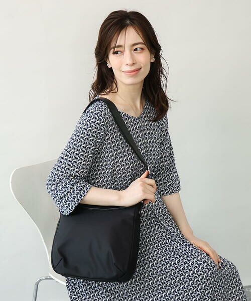 MK MICHEL KLEIN BAG / エムケーミッシェルクランバッグ ショルダーバッグ | [撥水/軽量]ラウンドデザインレザーナイロンショルダー | 詳細16