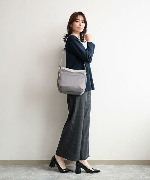 MK MICHEL KLEIN BAG / エムケーミッシェルクランバッグ ショルダーバッグ | [撥水/軽量]ラウンドデザインレザーナイロンショルダー | 詳細18