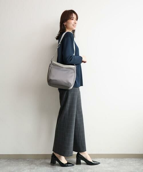 MK MICHEL KLEIN BAG / エムケーミッシェルクランバッグ ショルダーバッグ | [撥水/軽量]ラウンドデザインレザーナイロンショルダー | 詳細19