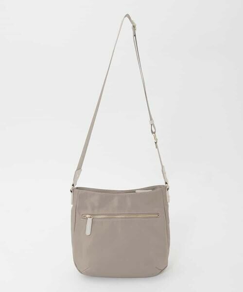MK MICHEL KLEIN BAG / エムケーミッシェルクランバッグ ショルダーバッグ | [撥水/軽量]ラウンドデザインレザーナイロンショルダー | 詳細2