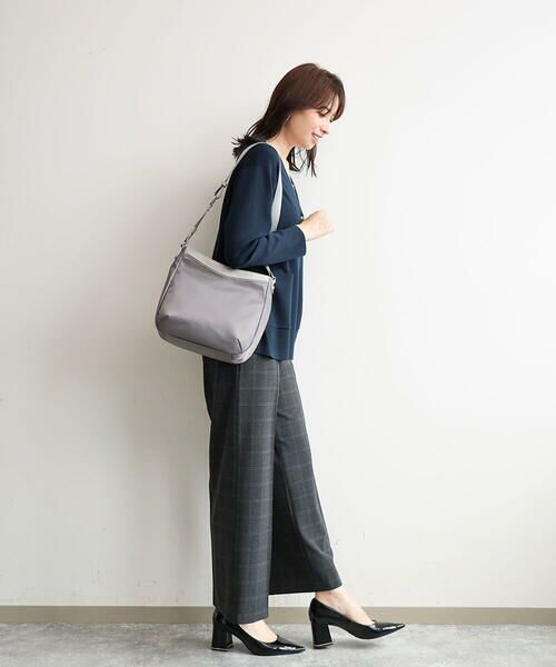 MK MICHEL KLEIN BAG / エムケーミッシェルクランバッグ ショルダーバッグ | [撥水/軽量]ラウンドデザインレザーナイロンショルダー | 詳細20