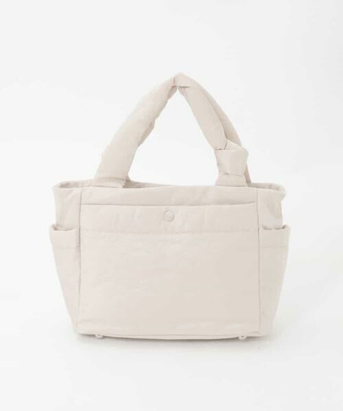MK MICHEL KLEIN BAG / エムケーミッシェルクランバッグ トートバッグ | [2WAY/軽量]デザインコンパクトナイロンバッグ（アイボリー）