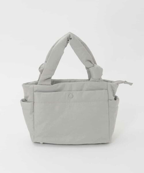 MK MICHEL KLEIN BAG / エムケーミッシェルクランバッグ トートバッグ | [2WAY/軽量]デザインコンパクトナイロンバッグ（ライトグレー）