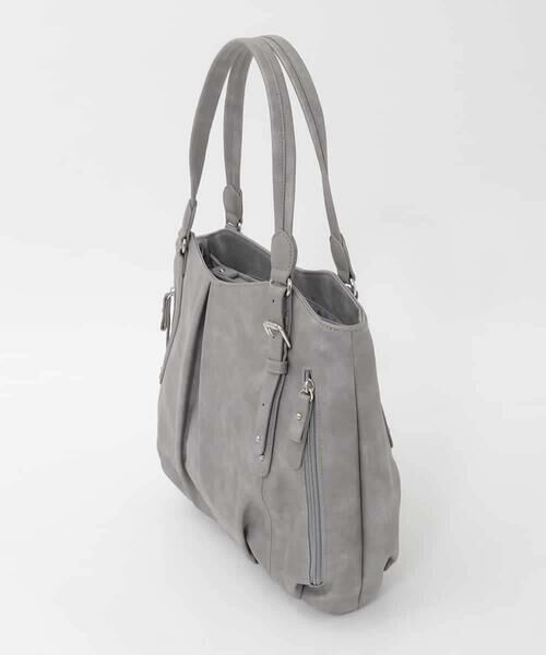 MK MICHEL KLEIN BAG / エムケーミッシェルクランバッグ トートバッグ | [2WAY]サイドファスナータックデザイントートバッグ | 詳細1