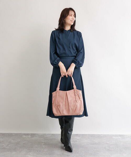 MK MICHEL KLEIN BAG / エムケーミッシェルクランバッグ トートバッグ | [2WAY]サイドファスナータックデザイントートバッグ | 詳細18