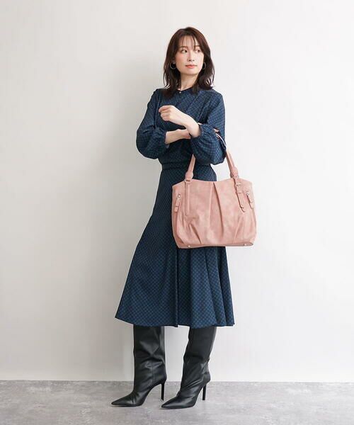 MK MICHEL KLEIN BAG / エムケーミッシェルクランバッグ トートバッグ | [2WAY]サイドファスナータックデザイントートバッグ | 詳細19