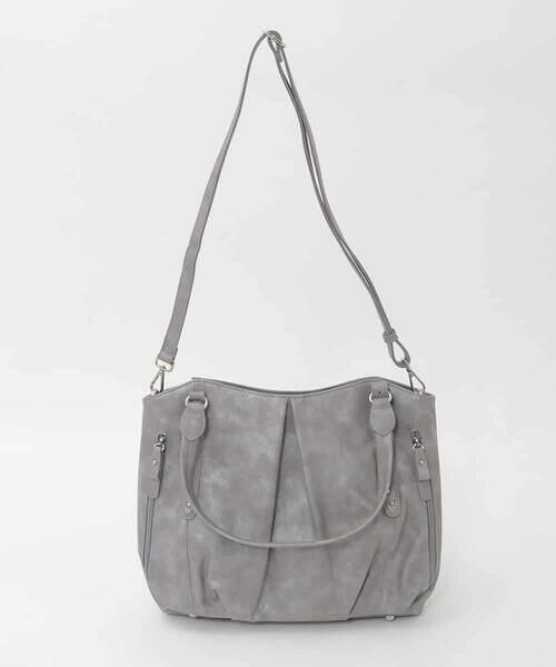 MK MICHEL KLEIN BAG / エムケーミッシェルクランバッグ トートバッグ | [2WAY]サイドファスナータックデザイントートバッグ | 詳細3