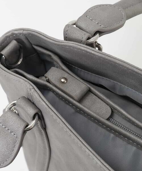 MK MICHEL KLEIN BAG / エムケーミッシェルクランバッグ トートバッグ | [2WAY]サイドファスナータックデザイントートバッグ | 詳細4