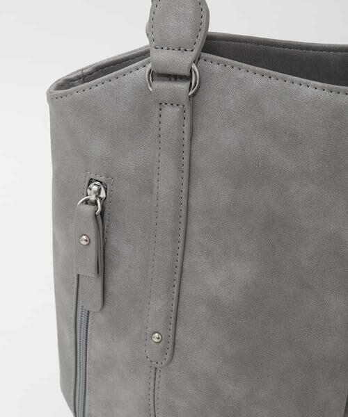 MK MICHEL KLEIN BAG / エムケーミッシェルクランバッグ トートバッグ | [2WAY]サイドファスナータックデザイントートバッグ | 詳細5