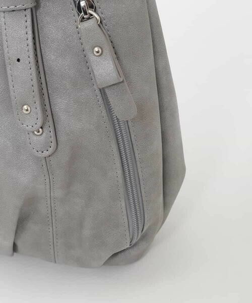 MK MICHEL KLEIN BAG / エムケーミッシェルクランバッグ トートバッグ | [2WAY]サイドファスナータックデザイントートバッグ | 詳細7