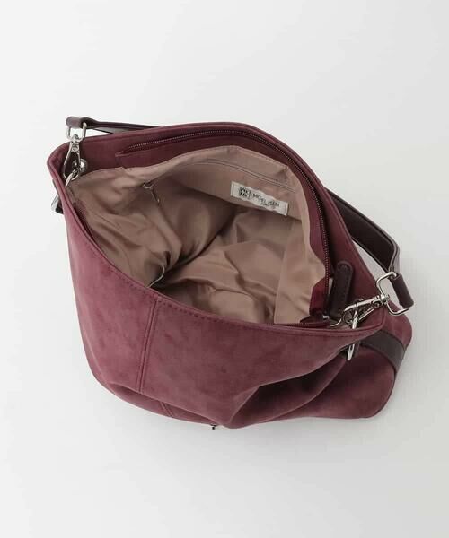 MK MICHEL KLEIN BAG / エムケーミッシェルクランバッグ ショルダーバッグ | [2WAY]スエード風メタルタグアクセントショルダーバッグ | 詳細11