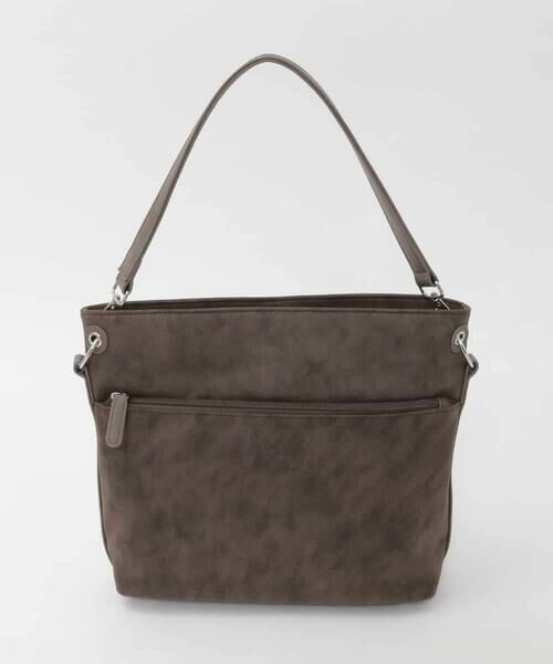 MK MICHEL KLEIN BAG / エムケーミッシェルクランバッグ ショルダーバッグ | [2WAY]スエード風メタルタグアクセントショルダーバッグ | 詳細2