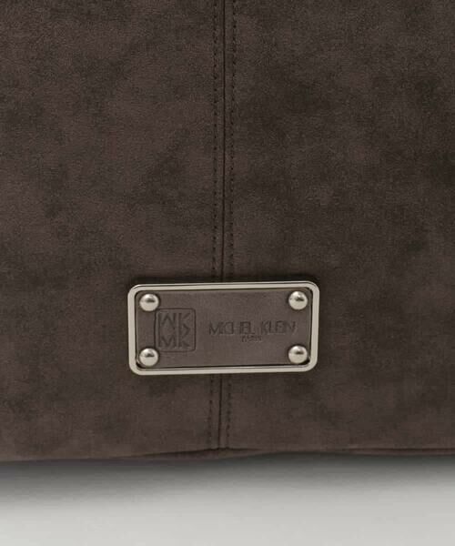 MK MICHEL KLEIN BAG / エムケーミッシェルクランバッグ ショルダーバッグ | [2WAY]スエード風メタルタグアクセントショルダーバッグ | 詳細6