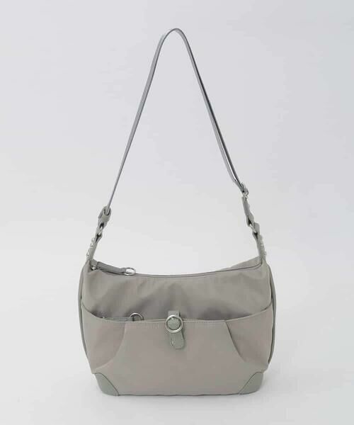 MK MICHEL KLEIN BAG / エムケーミッシェルクランバッグ ショルダーバッグ | 【撥水/軽量】レザーポイントナイロンショルダーバッグ（グリーン）