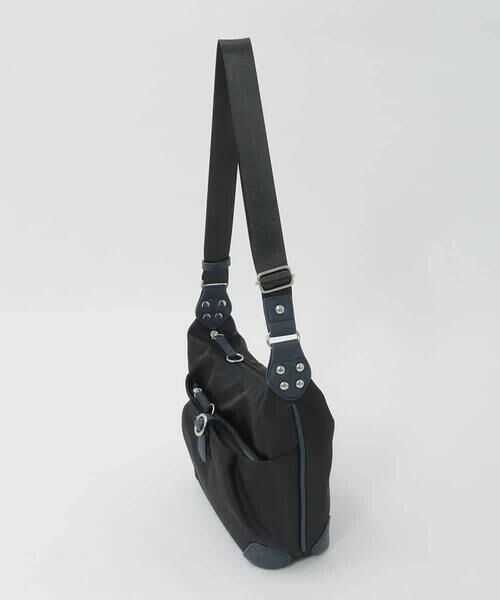 MK MICHEL KLEIN BAG / エムケーミッシェルクランバッグ ショルダーバッグ | 【撥水/軽量】レザーポイントナイロンショルダーバッグ | 詳細1