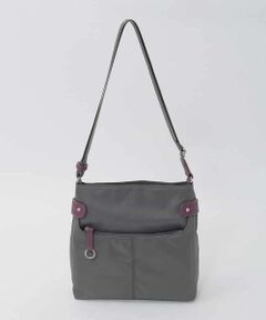 MK MICHEL KLEIN BAG / エムケーミッシェルクランバッグ ショルダーバッグ | 【撥水/軽量】アクセントレザースクエアショルダーバッグ