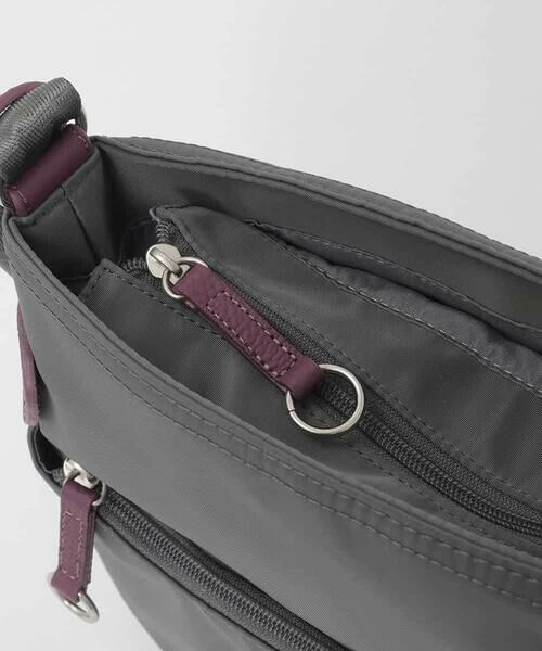 MK MICHEL KLEIN BAG / エムケーミッシェルクランバッグ ショルダーバッグ | 【撥水/軽量】アクセントレザースクエアショルダーバッグ | 詳細3