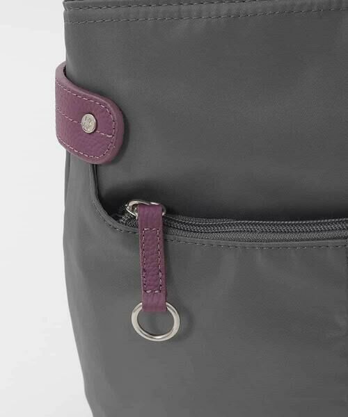 MK MICHEL KLEIN BAG / エムケーミッシェルクランバッグ ショルダーバッグ | 【撥水/軽量】アクセントレザースクエアショルダーバッグ | 詳細4