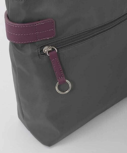 MK MICHEL KLEIN BAG / エムケーミッシェルクランバッグ ショルダーバッグ | 【撥水/軽量】アクセントレザースクエアショルダーバッグ | 詳細5