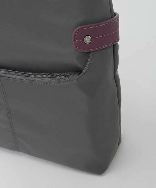 MK MICHEL KLEIN BAG / エムケーミッシェルクランバッグ ショルダーバッグ | 【撥水/軽量】アクセントレザースクエアショルダーバッグ | 詳細6