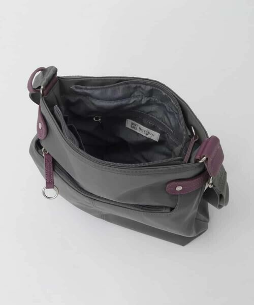 MK MICHEL KLEIN BAG / エムケーミッシェルクランバッグ ショルダーバッグ | 【撥水/軽量】アクセントレザースクエアショルダーバッグ | 詳細8
