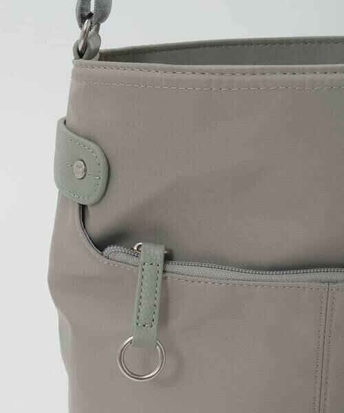 MK MICHEL KLEIN BAG / エムケーミッシェルクランバッグ ショルダーバッグ | 【撥水/軽量】アクセントレザースクエアショルダーバッグ | 詳細9