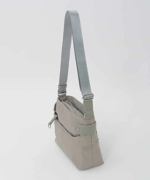 MK MICHEL KLEIN BAG / エムケーミッシェルクランバッグ ショルダーバッグ | 【撥水/軽量】アクセントレザーコンパクトショルダーバッグ | 詳細1