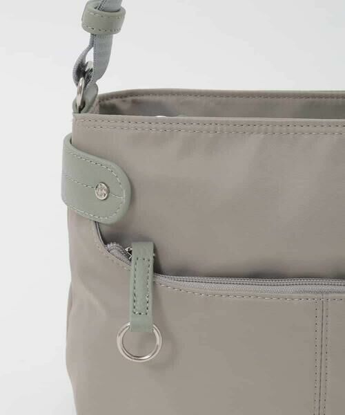 MK MICHEL KLEIN BAG / エムケーミッシェルクランバッグ ショルダーバッグ | 【撥水/軽量】アクセントレザーコンパクトショルダーバッグ | 詳細4