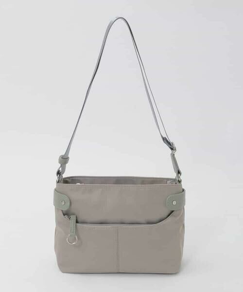 MK MICHEL KLEIN BAG / エムケーミッシェルクランバッグ ショルダーバッグ | 【撥水/軽量】アクセントレザーコンパクトショルダーバッグ（グリーン）