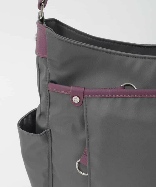 MK MICHEL KLEIN BAG / エムケーミッシェルクランバッグ ショルダーバッグ | 【撥水】アクセントレザーショルダーバッグ | 詳細3