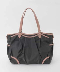 MK MICHEL KLEIN BAG / エムケーミッシェルクランバッグ トートバッグ | [2WAY/撥水/A4収納可]レザージョイントタックデザイントートバッグ