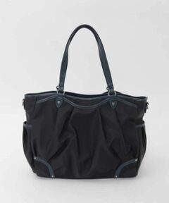 MK MICHEL KLEIN BAG / エムケーミッシェルクランバッグ トートバッグ | [2WAY/撥水/A4収納可]レザージョイントタックデザイントートバッグ