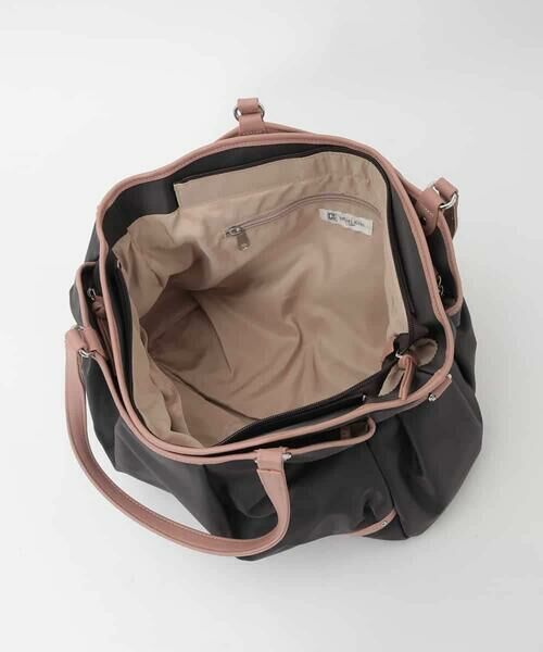 MK MICHEL KLEIN BAG / エムケーミッシェルクランバッグ トートバッグ | [2WAY/撥水/A4収納可]レザージョイントタックデザイントートバッグ | 詳細10