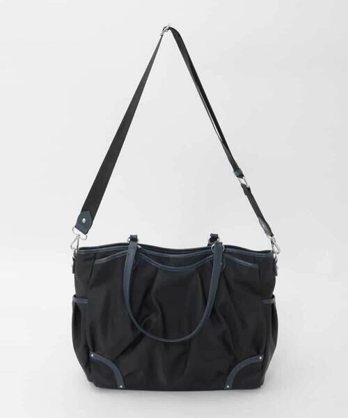 MK MICHEL KLEIN BAG / エムケーミッシェルクランバッグ トートバッグ | [2WAY/撥水/A4収納可]レザージョイントタックデザイントートバッグ | 詳細3