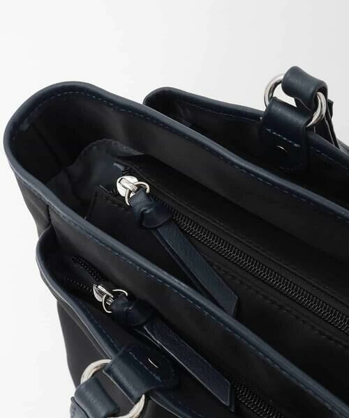MK MICHEL KLEIN BAG / エムケーミッシェルクランバッグ トートバッグ | [2WAY/撥水/A4収納可]レザージョイントタックデザイントートバッグ | 詳細4