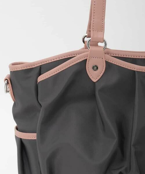 MK MICHEL KLEIN BAG / エムケーミッシェルクランバッグ トートバッグ | [2WAY/撥水/A4収納可]レザージョイントタックデザイントートバッグ | 詳細9