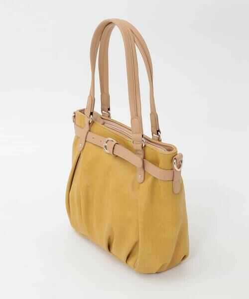 MK MICHEL KLEIN BAG / エムケーミッシェルクランバッグ トートバッグ | [2WAY]フロントベルトタックデザイントートバッグ | 詳細1