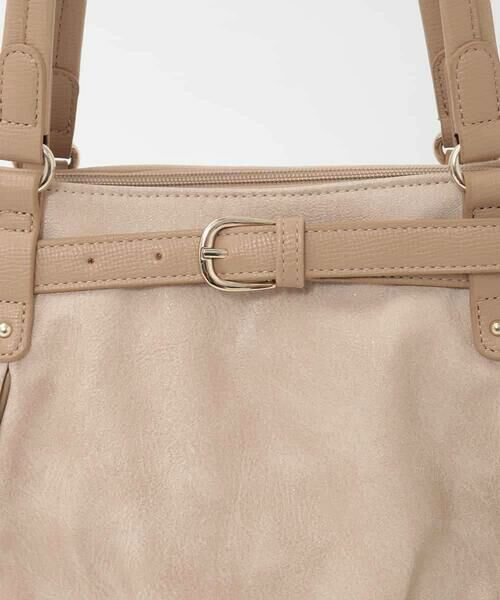 MK MICHEL KLEIN BAG / エムケーミッシェルクランバッグ トートバッグ | [2WAY]フロントベルトタックデザイントートバッグ | 詳細10