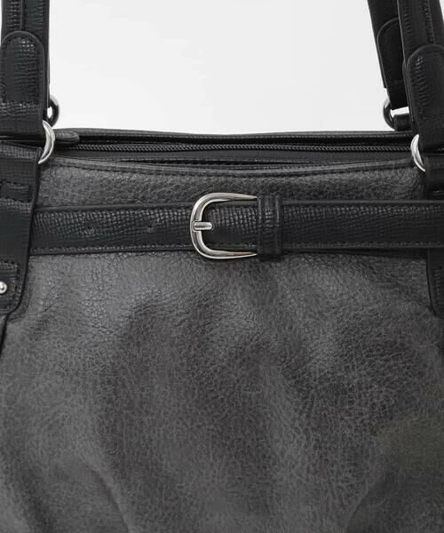 MK MICHEL KLEIN BAG / エムケーミッシェルクランバッグ トートバッグ | [2WAY]フロントベルトタックデザイントートバッグ | 詳細12
